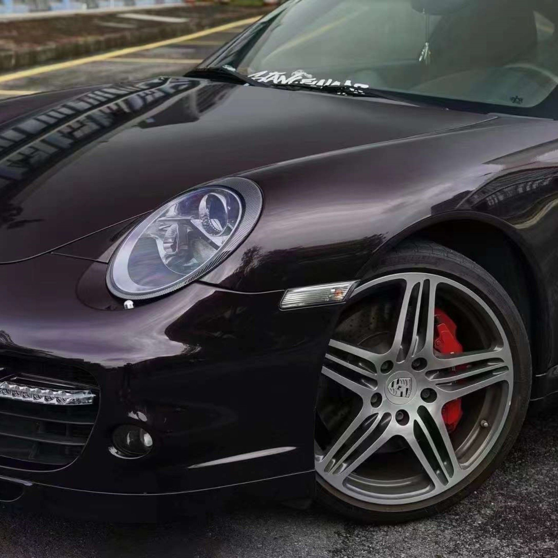 Gloss Metallic Midnight Red Car Vinyl Wrap