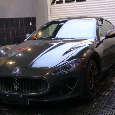 Gloss Metallic Graphite Gray Car Vinyl Wrap 02