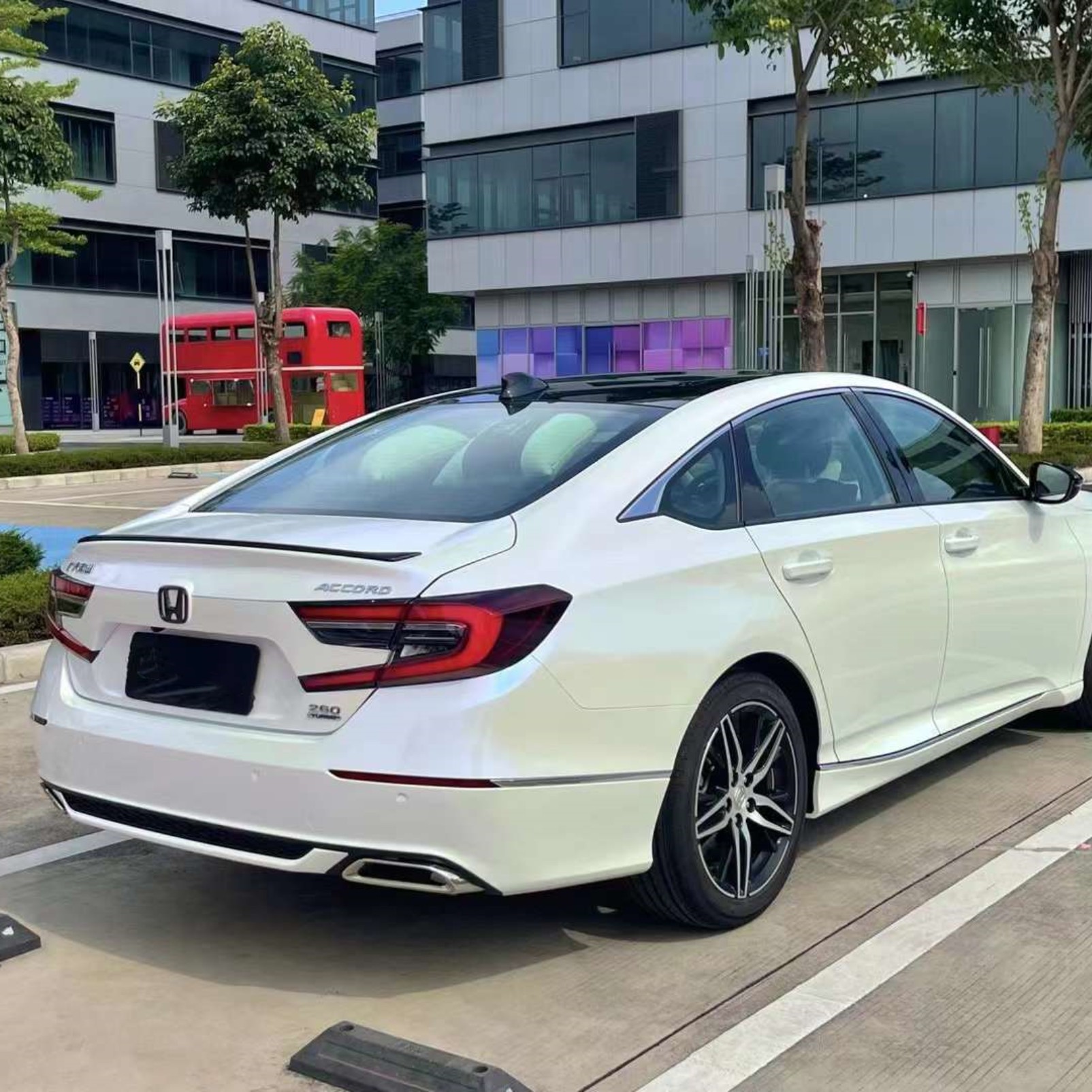 Gloss White Blue Car Vinyl Wrap