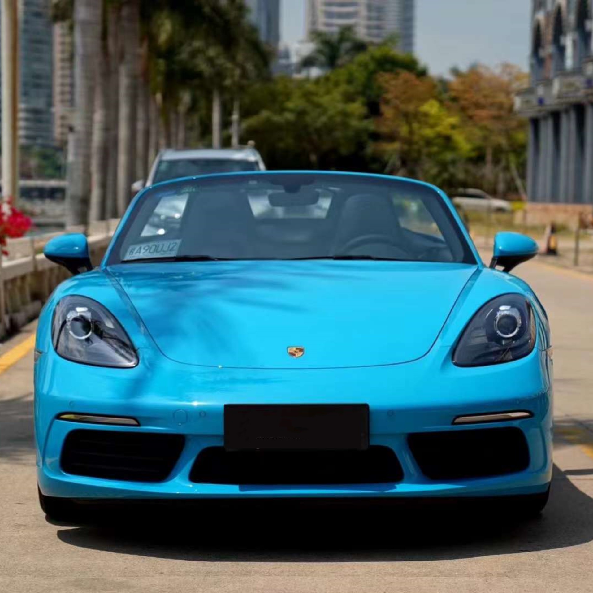 Gloss Crystal Blue Sky Car Vinyl Wrap