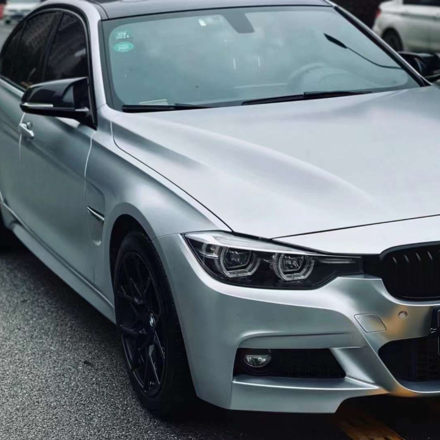 Matte Metallic Metal Silver Car Vinyl Wrap