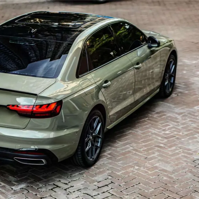 PET Super Gloss Deep Khaki Green Car Vinyl Wrap