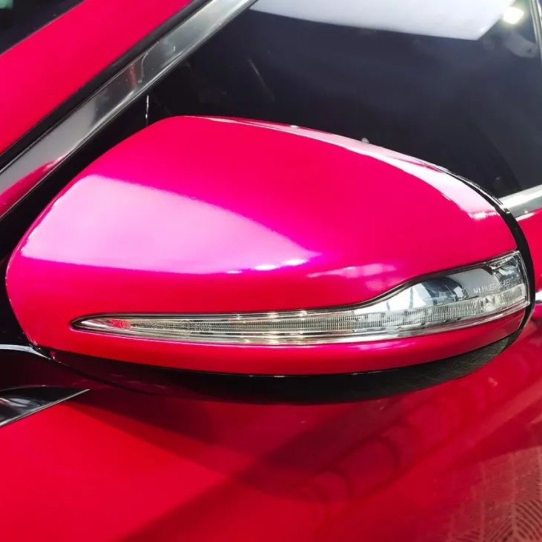  Super Gloss Metallic Rose Red Car Vinyl Wrap