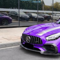 Gloss Metallic Plum Explosion Purple Car Vinyl Wrap