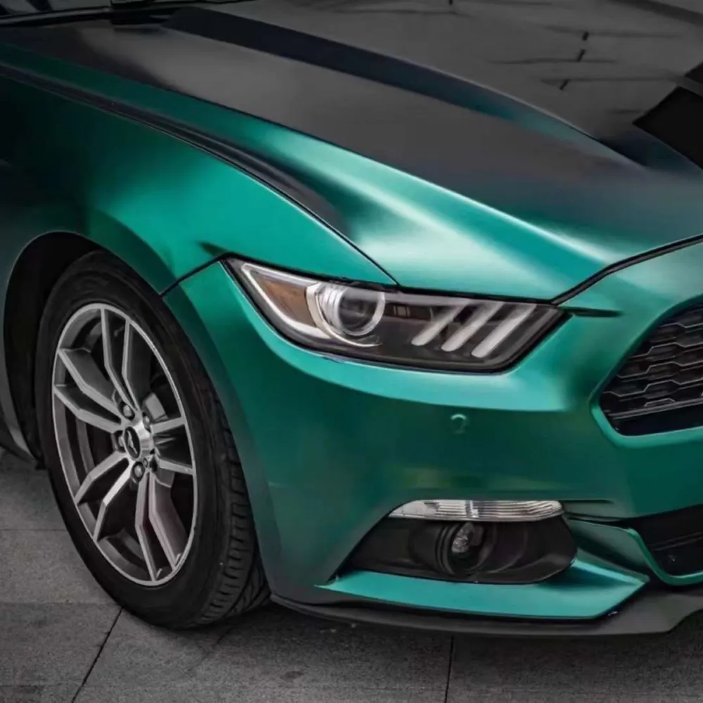 Matte Metallic Emerald Green Car Vinyl Wrap 