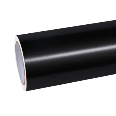 Satin Black Car Vinyl Wrap 01