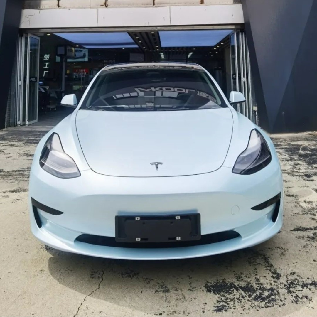 Super Gloss Macaron Blue Car Vinyl Wrap