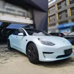 Super Gloss Macaron Blue Car Vinyl Wrap