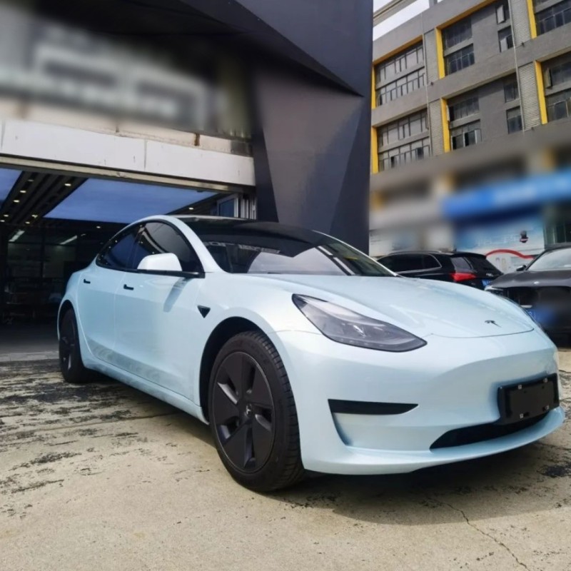 Super Gloss Macaron Blue Car Vinyl Wrap