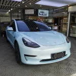 Super Gloss Macaron Blue Car Vinyl Wrap
