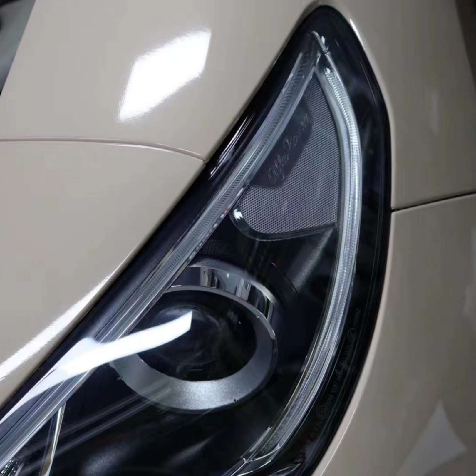 Super Gloss Shine Latte Car Vinyl Wrap