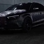 Matte 3D Camouflage Black Car Vinyl Wrap