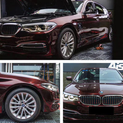 PET Gloss Metallic Black Rose Car Vinyl Wrap 02