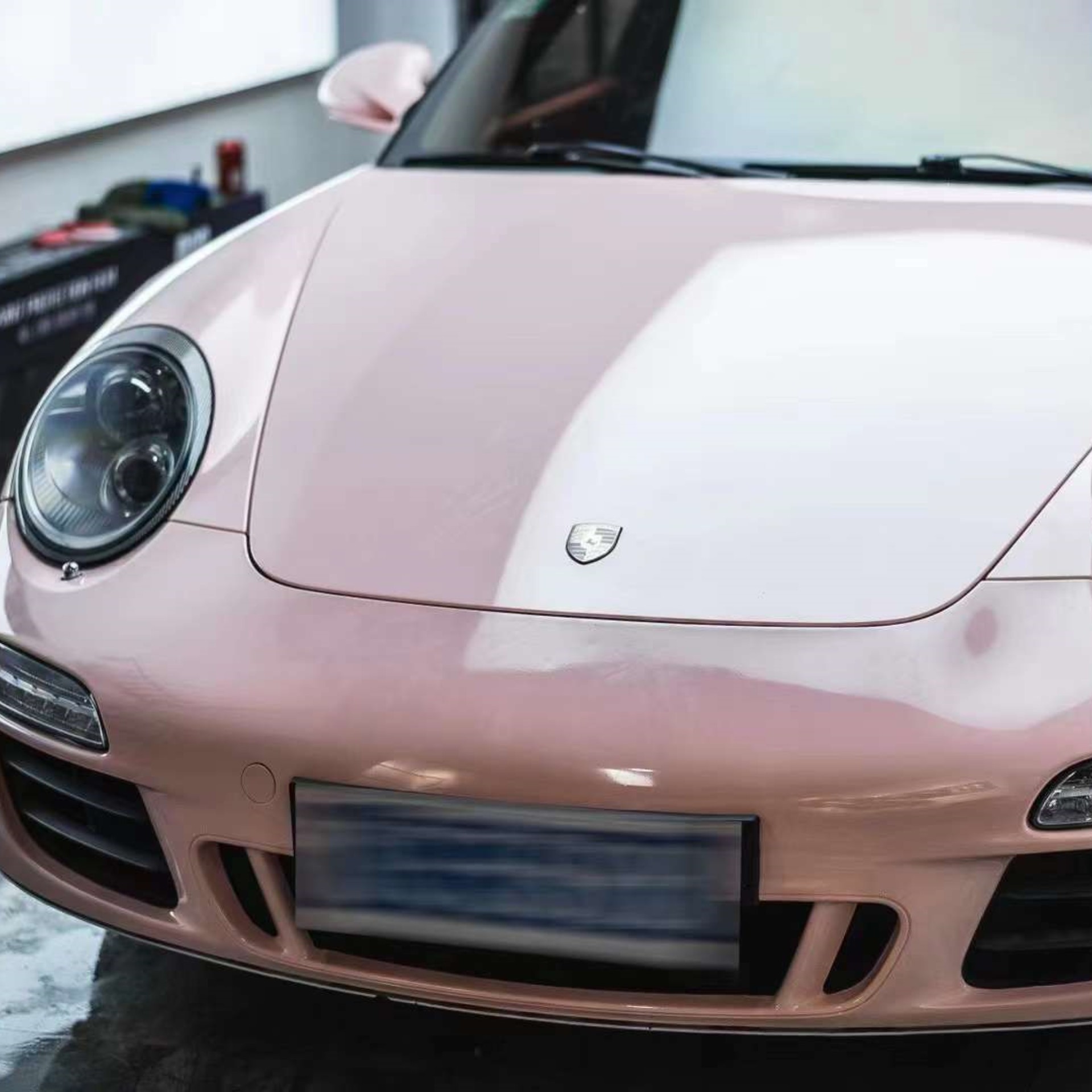Super Gloss Pale Pink Car Vinyl Wrap