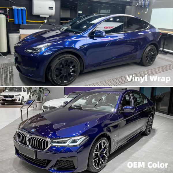 Gloss Metallic Tanzanite Blue Car Wrap [BMW OEM Color]