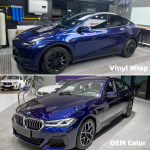 Gloss Metallic Tanzanite Blue Car Vinyl Wrap [BMW OEM Color]