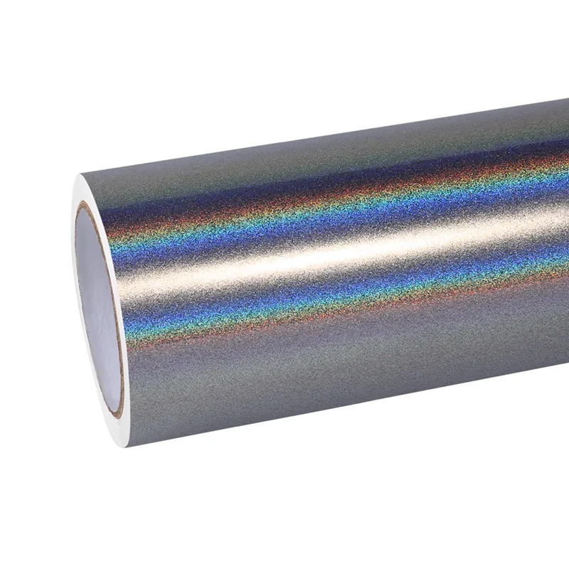 Matte Rainbow Holographic Sliver Car Vinyl Wrap