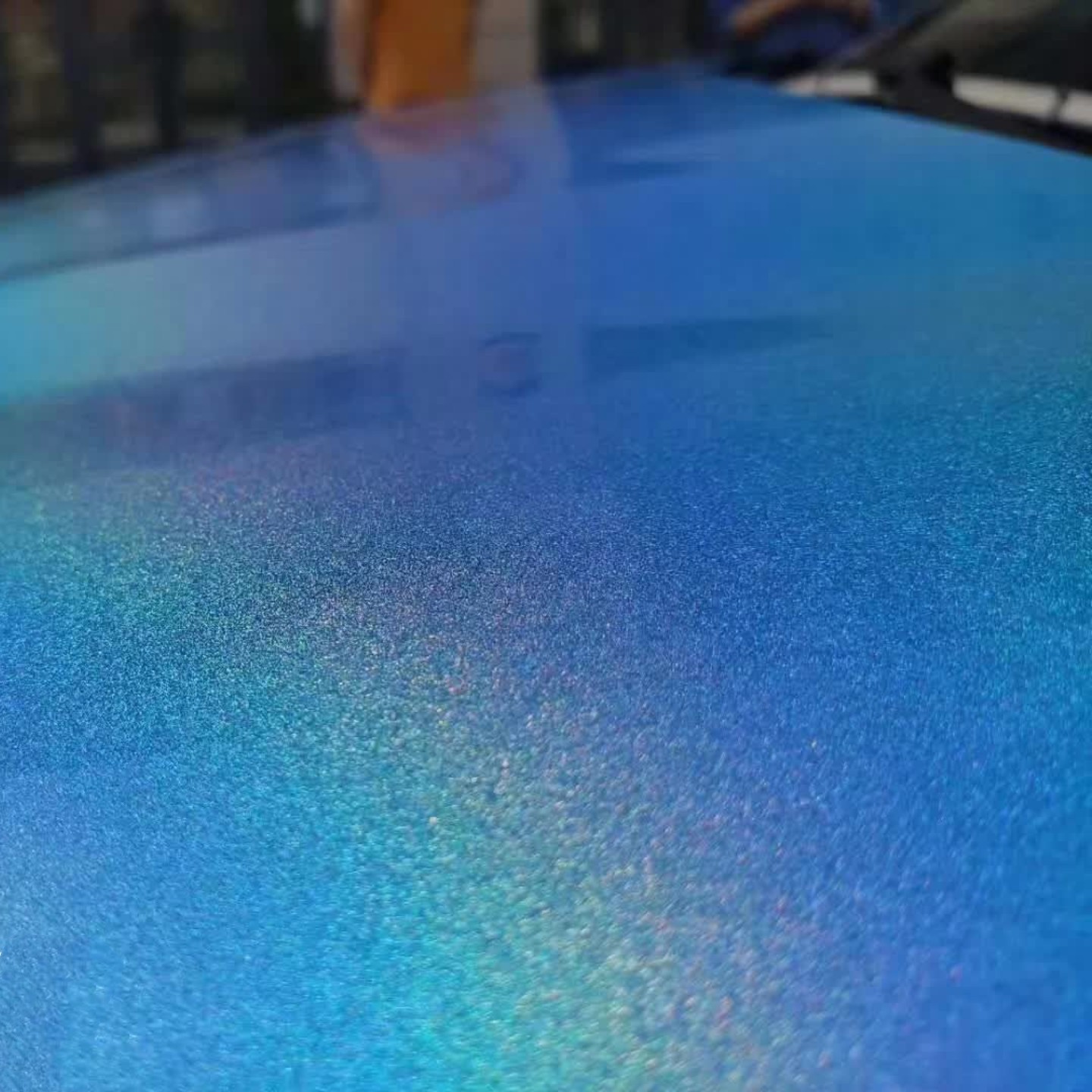 Quality Rainbow Holographic Blue Car Vinyl Wrap For Sale