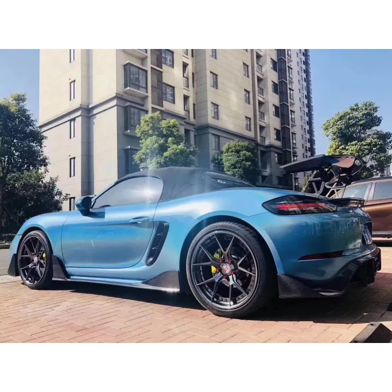 Glossy Laser Blue Car Vinyl Wrap