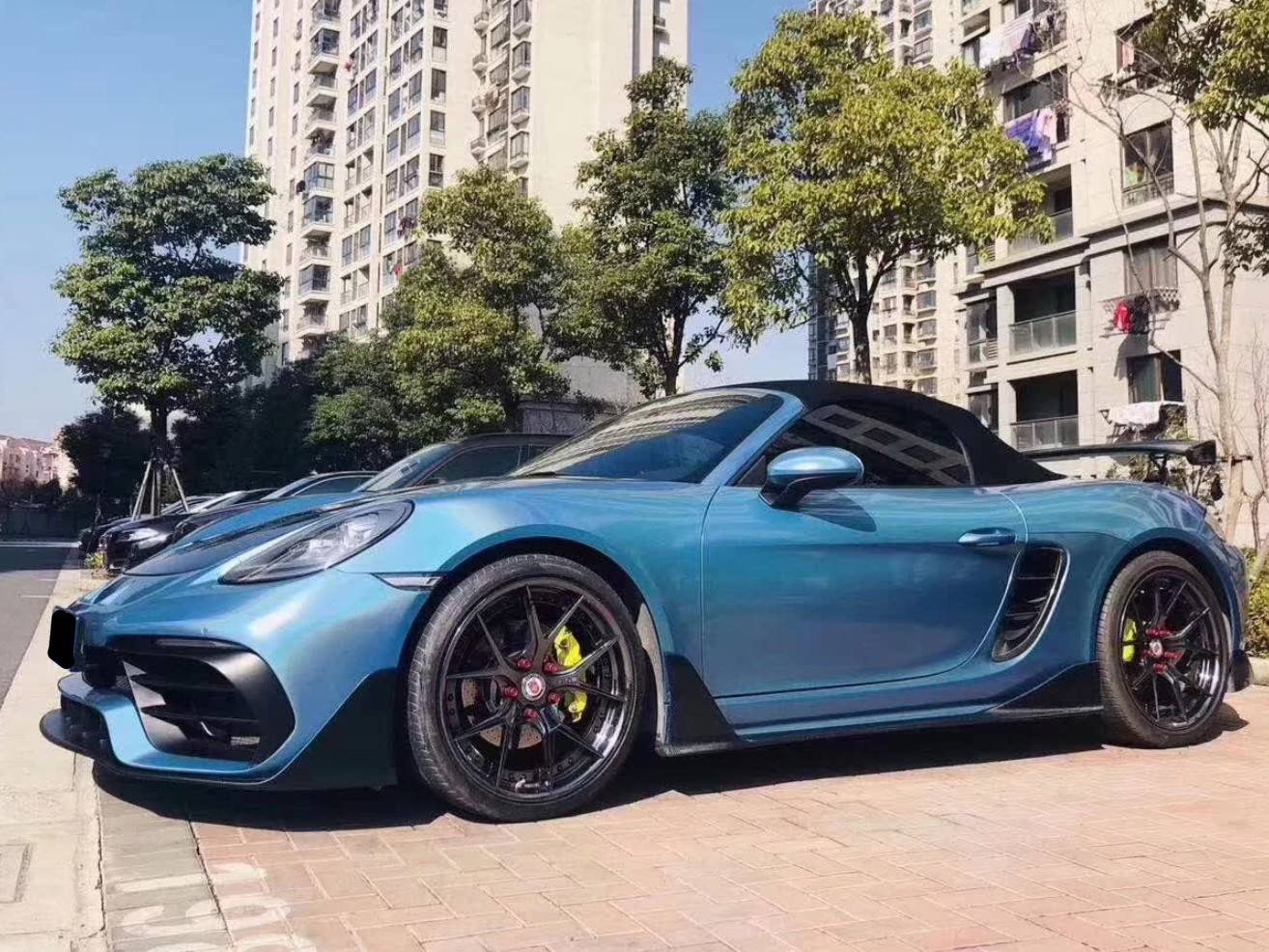 Glossy Laser Blue Car Vinyl Wrap