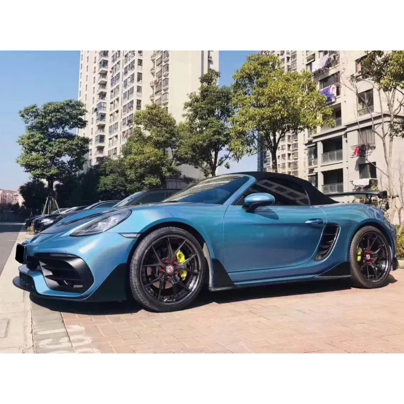 Glossy Laser Blue Car Vinyl Wrap