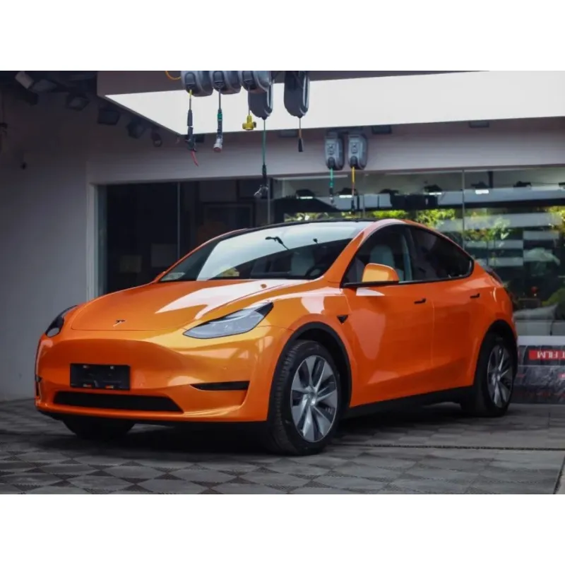 Rainbow Holographic Orange Car Vinyl Wrap