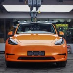 Rainbow Holographic Orange Car Vinyl Wrap
