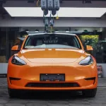 Rainbow Holographic Orange Car Vinyl Wrap