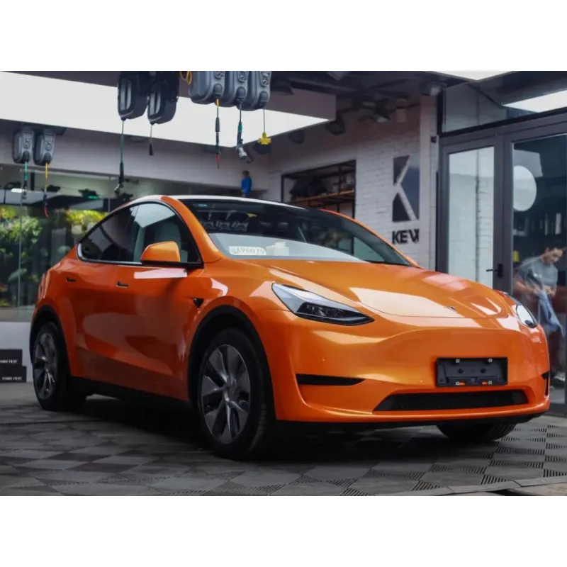 Rainbow Holographic Orange Car Vinyl Wrap