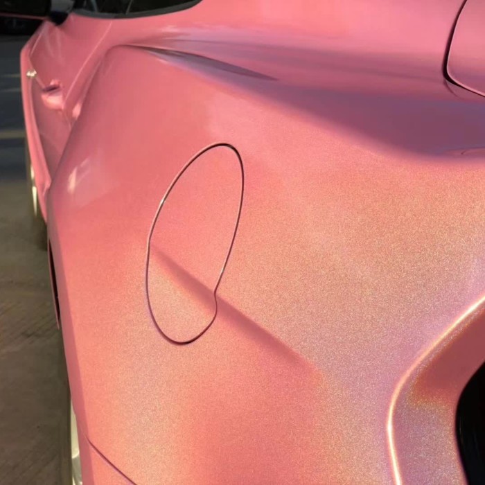 Quality Rainbow Holographic Pink Car Vinyl Wrap For Sale