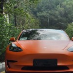 Matte Metallic Orange Car Vinyl Wrap