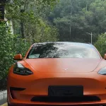 Matte Metallic Orange Car Vinyl Wrap