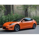 Matte Metallic Orange Car Vinyl Wrap