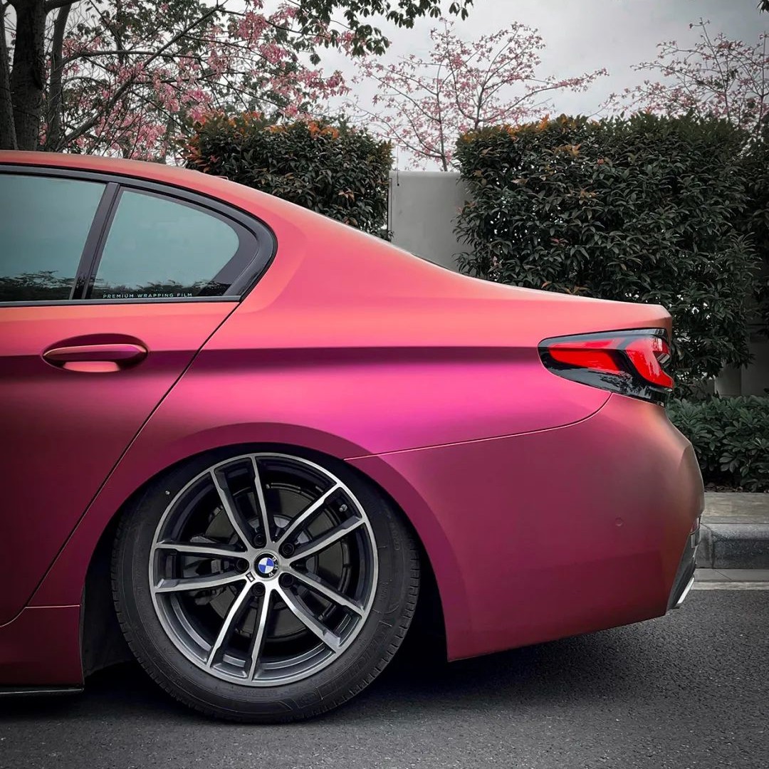 Matte Pink Purple Car Vinyl Wrap