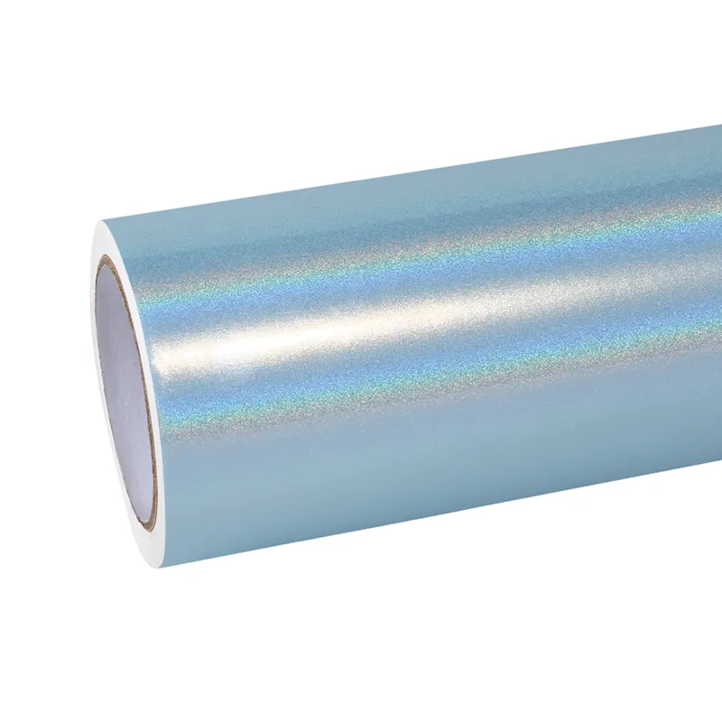 Rainbow Holographic Ocean Blue Car Vinyl Wrap