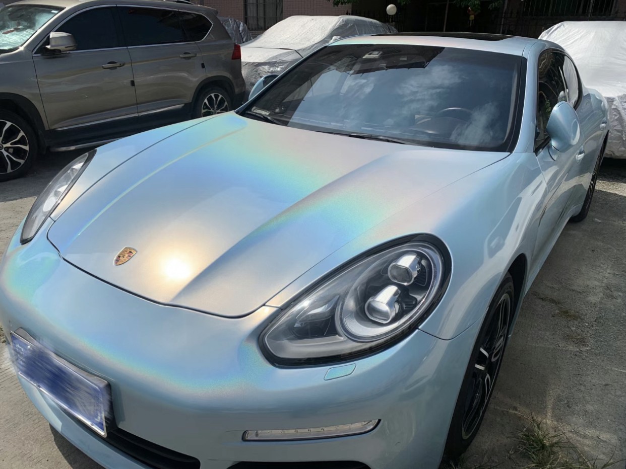 Rainbow Holographic Ocean Blue Car Vinyl Wrap