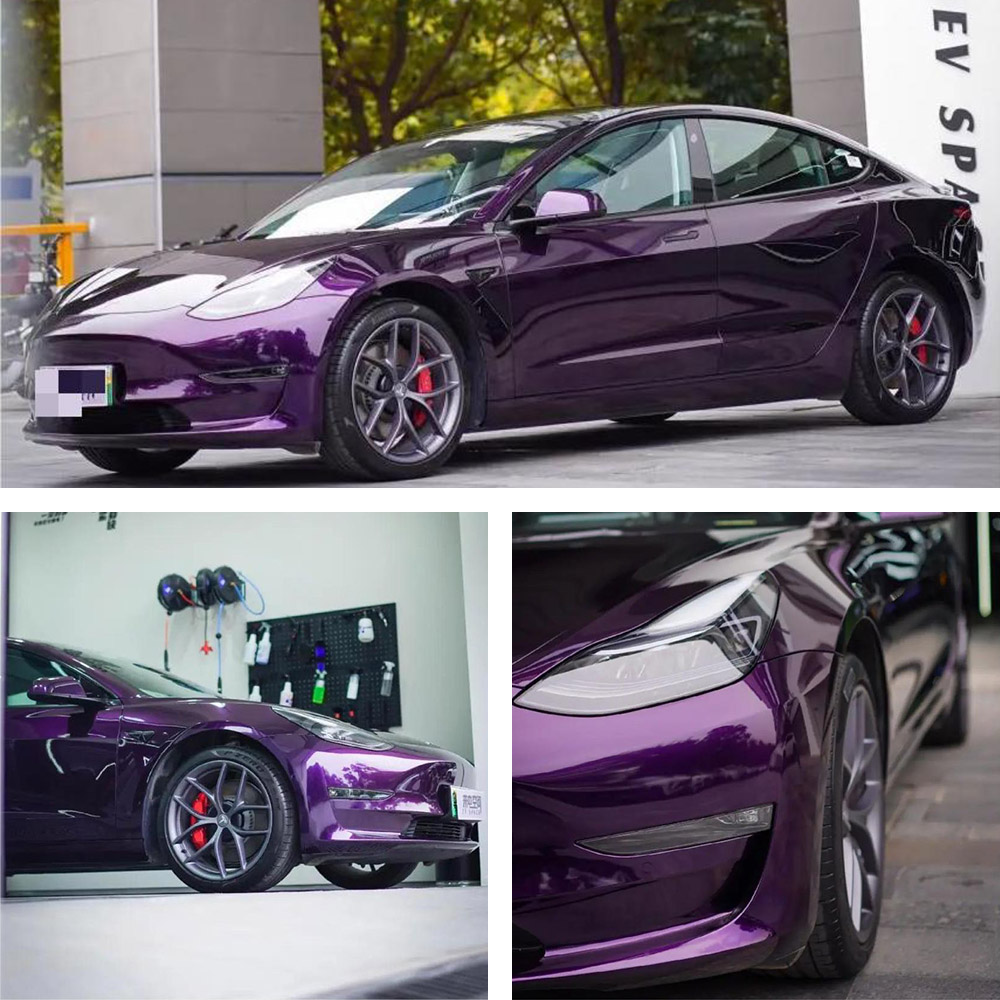 Quality Gloss Metallic Twilight Purple Car Vinyl Wrap For Sale