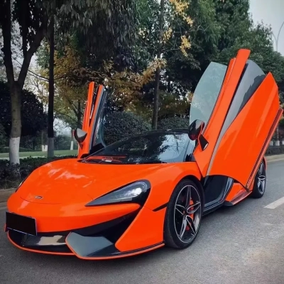 Gloss Fluorescent Orange Car Vinyl Wrap 02