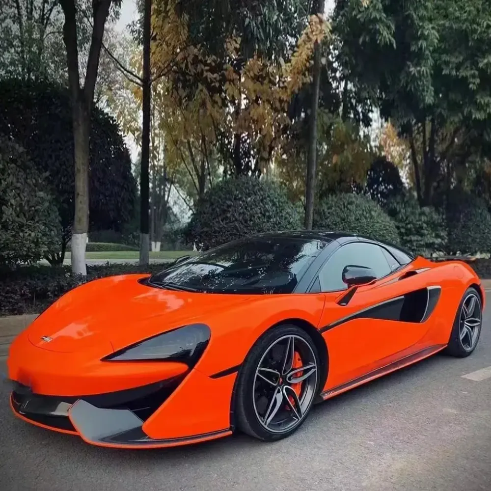 Gloss Fluorescent Orange Car Vinyl Wrap