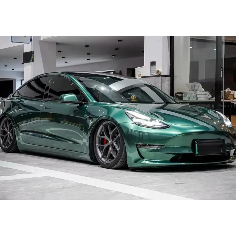 Gloss Metallic Emerald Green Car Vinyl Wrap