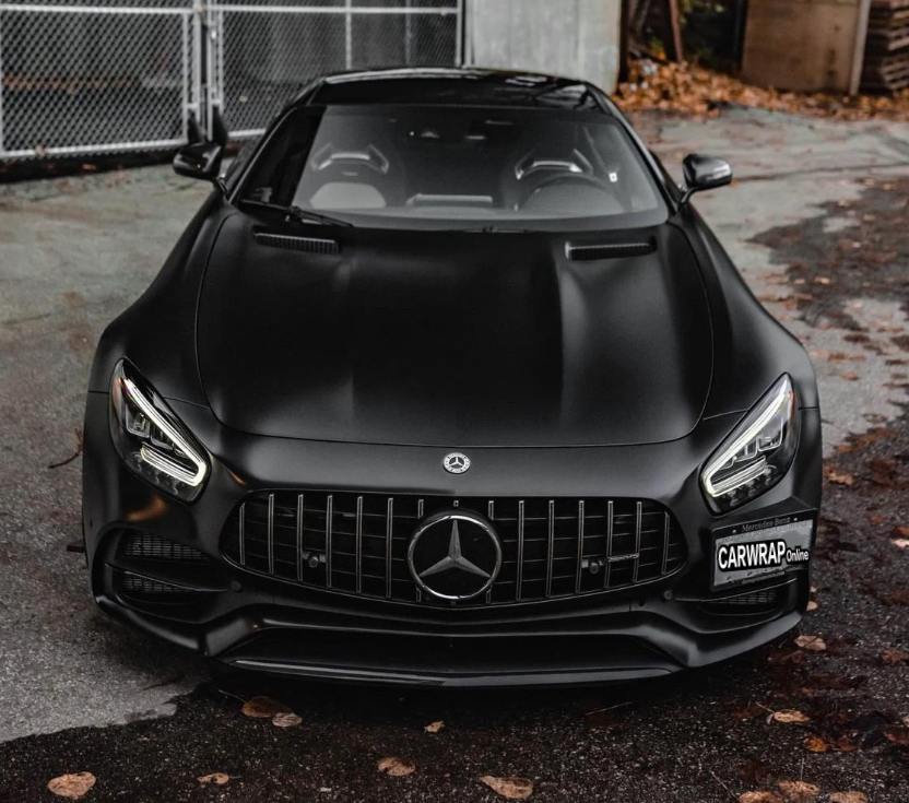 Matte Black Car Vinyl Wrap