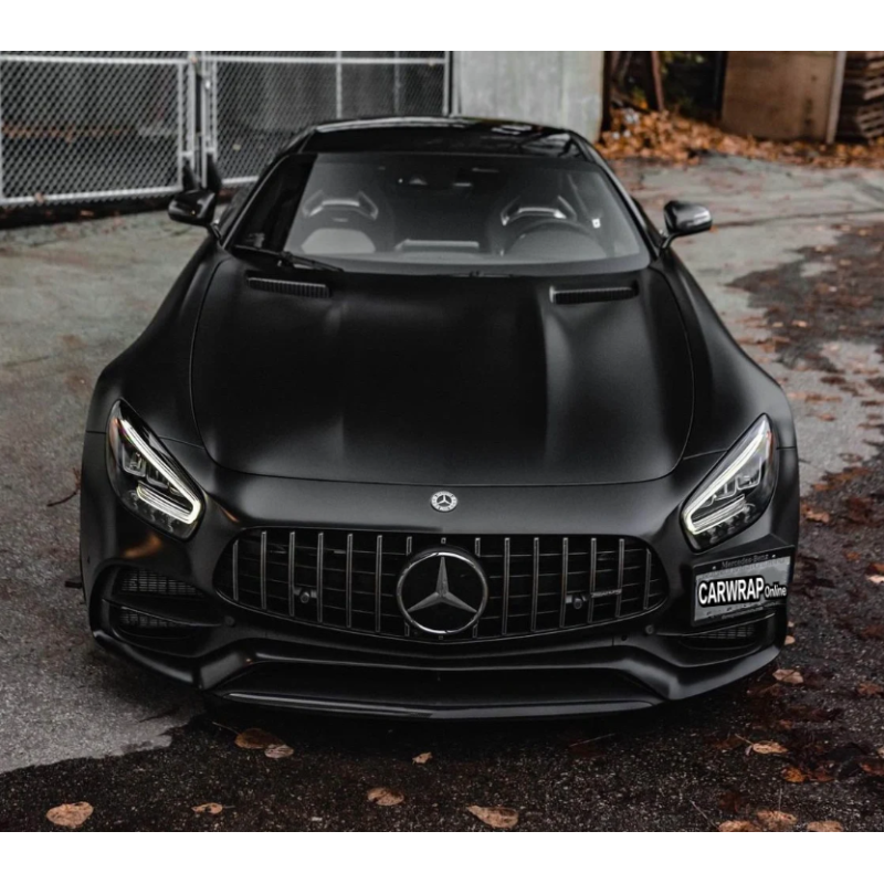 Matte Black Car Vinyl Wrap