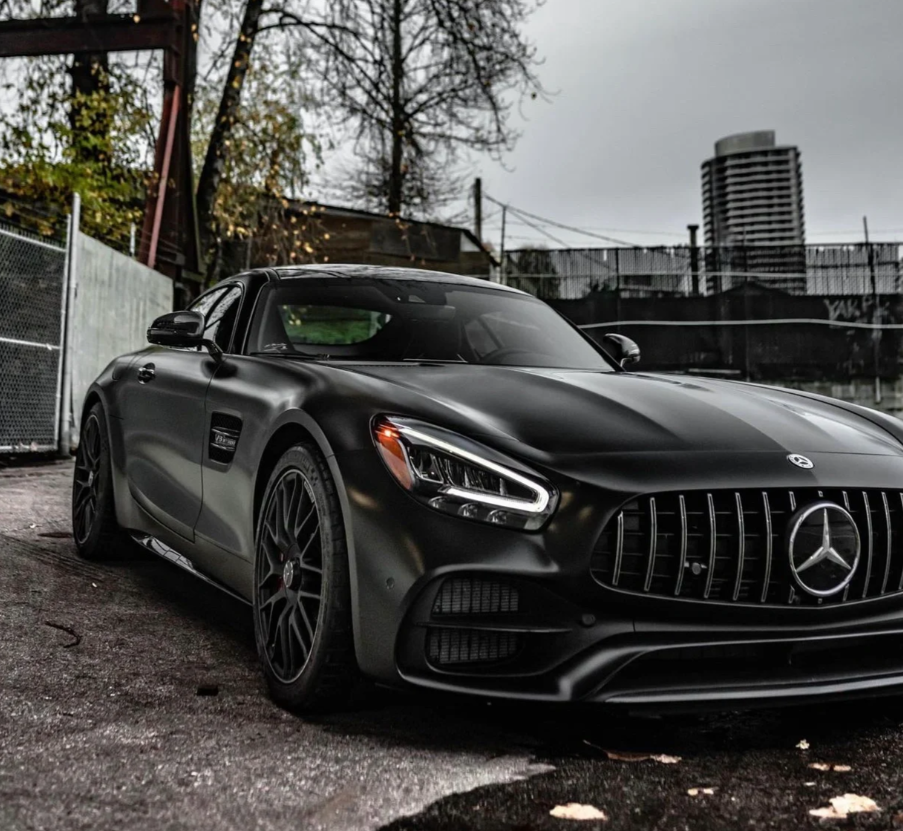 Matte Black Car Vinyl Wrap