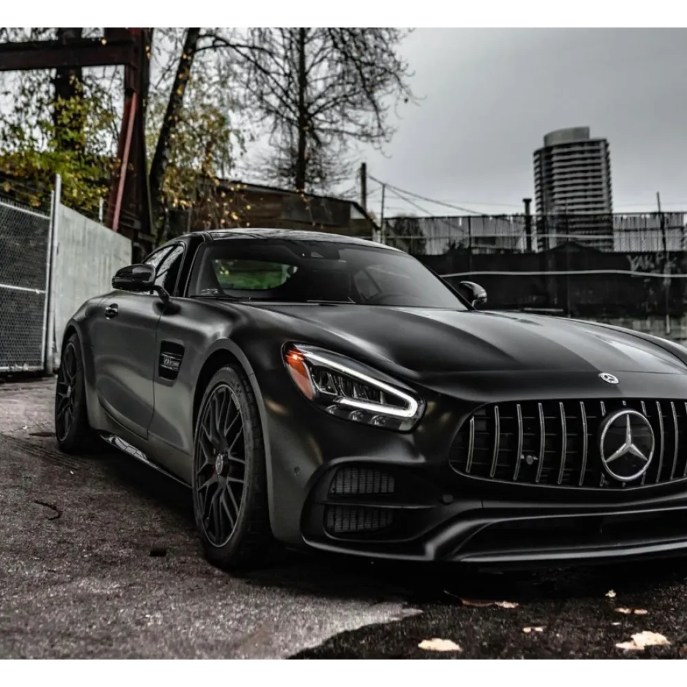  Matte Black Car Vinyl Wrap