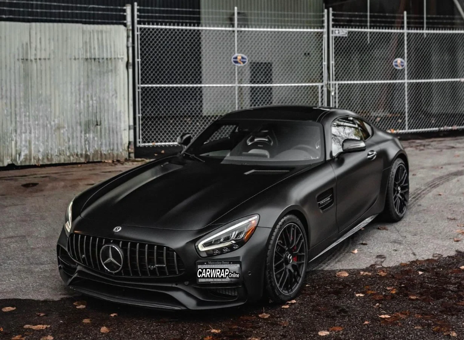 Matte Black Car Vinyl Wrap