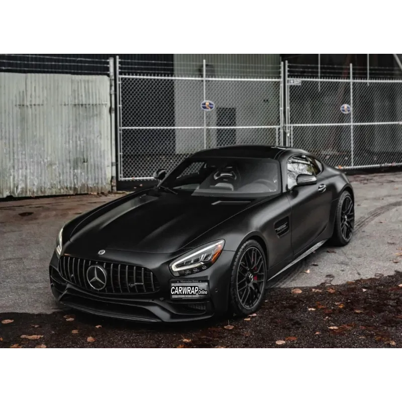  Matte Black Car Vinyl Wrap