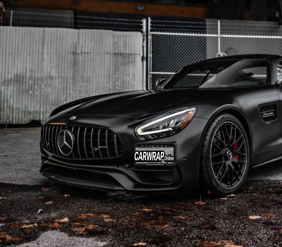 Matte Black Car Vinyl Wrap