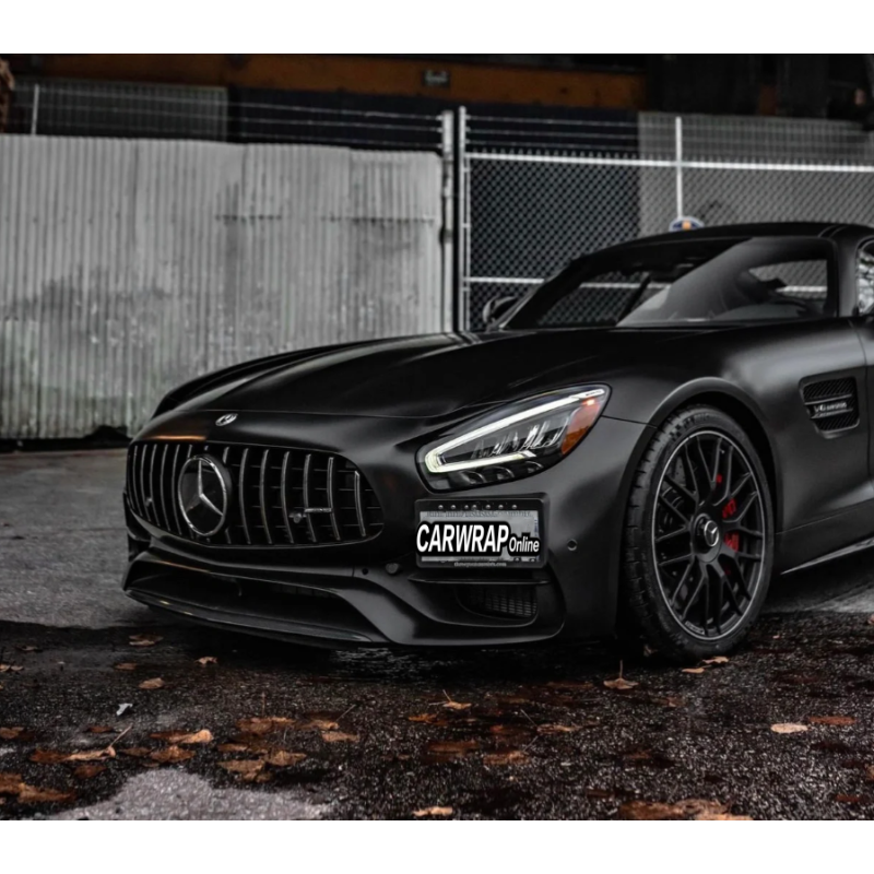 Matte Black Car Vinyl Wrap