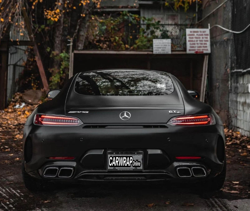 Matte Black Car Vinyl Wrap