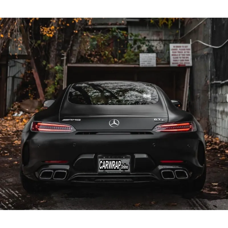  Matte Black Car Vinyl Wrap